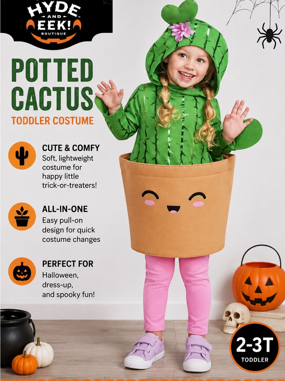 Hyde & Eek! Boutique Toddler Potted Cactus Costume — Green